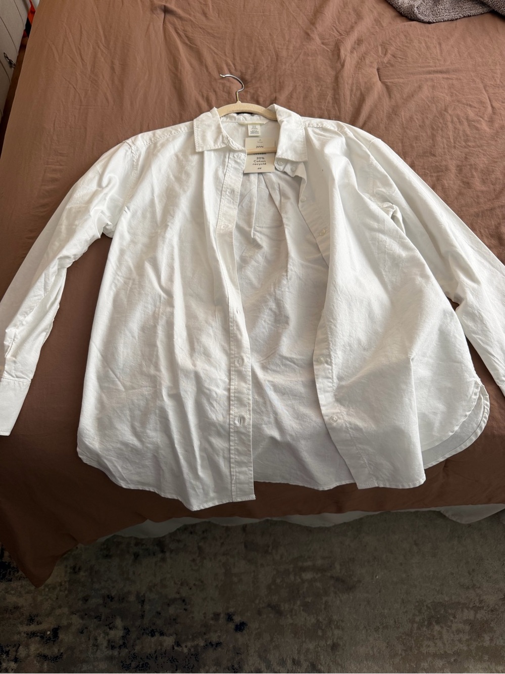 H&M Women's White Button-Down Shirt - Classic Cotton